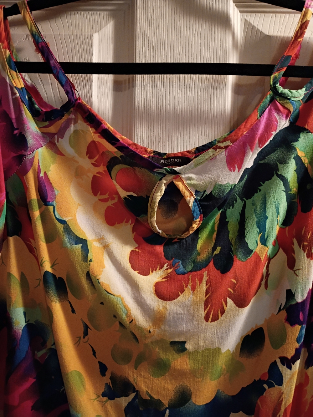 Vibrant Multicolor Off Shoulder With Adjustable Straps Floral Women's Top - Picture 2 of 6